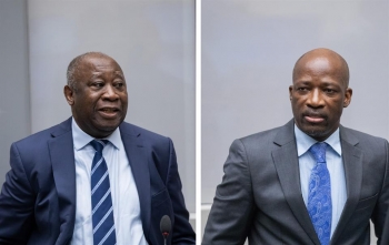 Laurent Gbagbo e Charles Blé Goudé all’udienza del 15 gennaio 2019, presso la Corte Penale Internazionale all’Aia