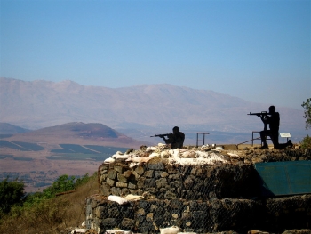 The border between Lebanon and Israel, 2006.