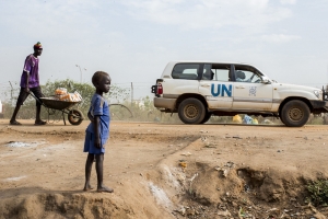 Scena da un sito di protezione dei civili (POC) della Missione ONU in Sud Sudan 